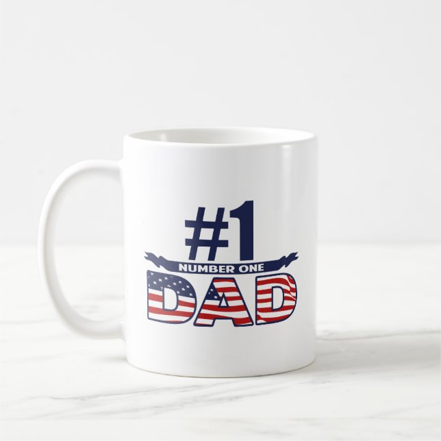 Number One Dad Coffee Mug (Left)