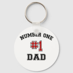 Number One Dad Keychain