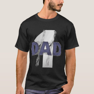 Number One Dad On black t-shirt for fathers day