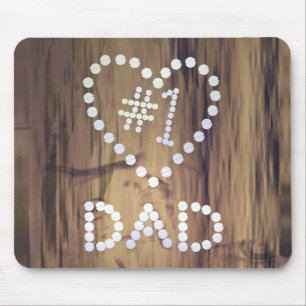 Number One Dad on Wood Mouse Pad
