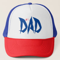 Number One Dad Red White Blue Cool