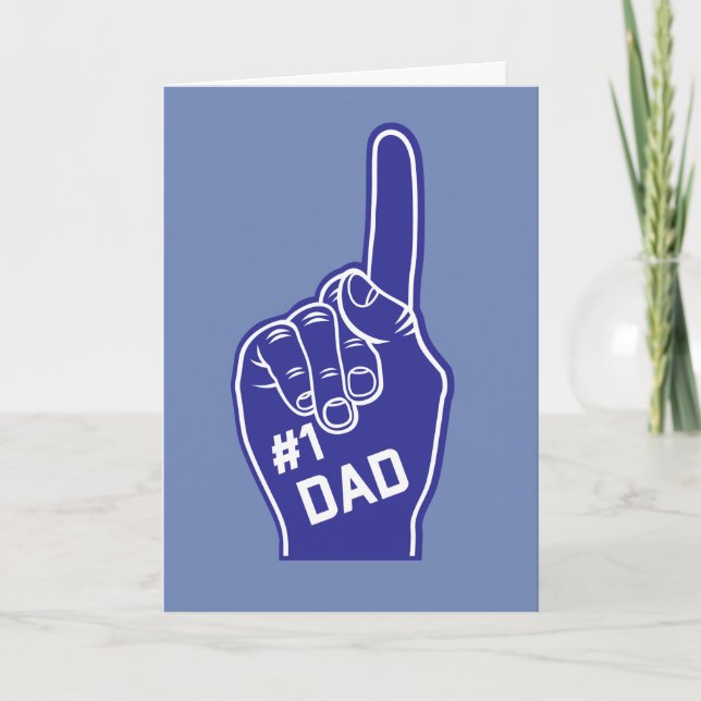 Number One Dad Sporty Father's Day Card (Front)