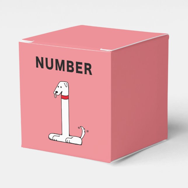 Number One Dog Favor Box (Front Side)
