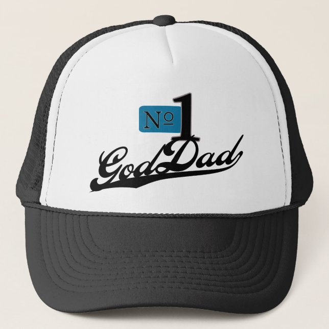 Number One GodDad Trucker Hat (Front)