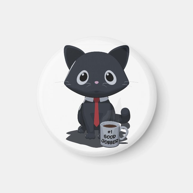 Number One Good Jobber Cat Magnet (Front)