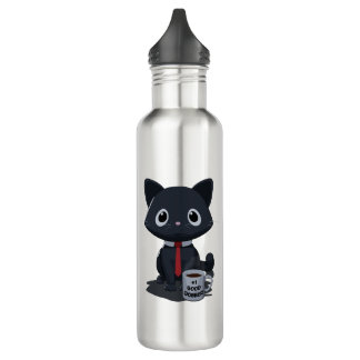 Number One Good Jobber Cat Water Bottle