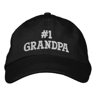 Number One Grandpa Embroidered Hat