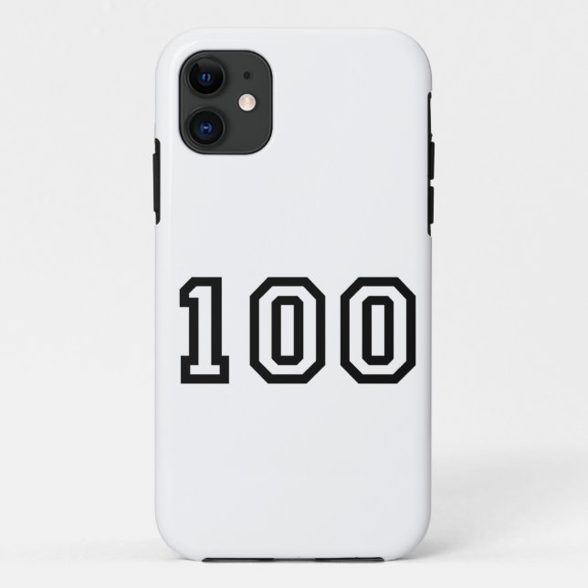 Number One Hundred Case-Mate iPhone Case (Back)
