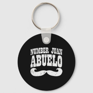 Number One Juan Abuelo Spanish Fathers Day Mexican Keychain