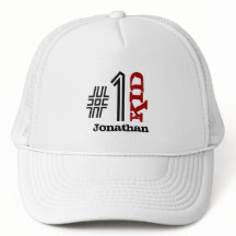 Number One KID Custom Name Red Black White V03