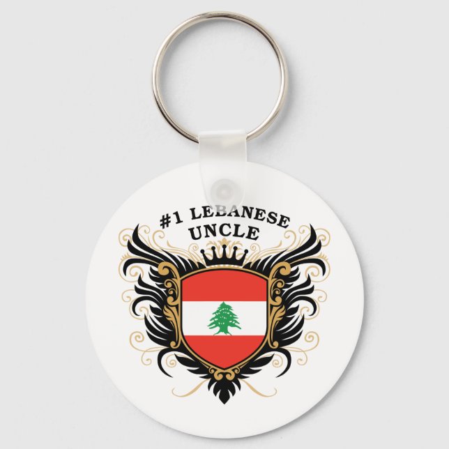 Number One Lebanese Uncle Keychain (Front)