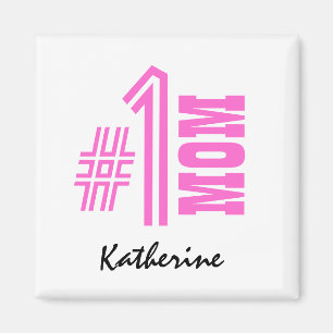 Number One Mom Best Mom Ever Custom Name V8 Magnet