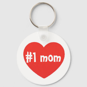 number one mom key keychain