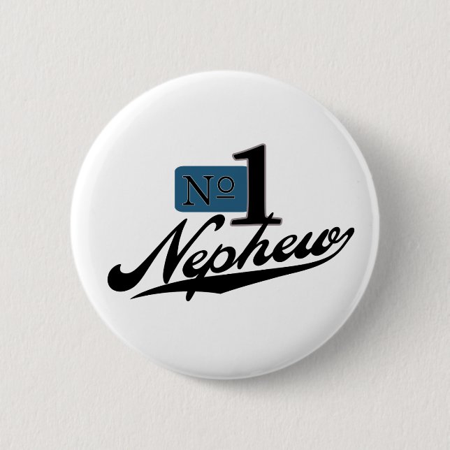 Number One Nephew 2 Inch Round Button (Front)