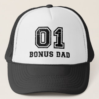 Number one No. 1 bonus dad Trucker Hat