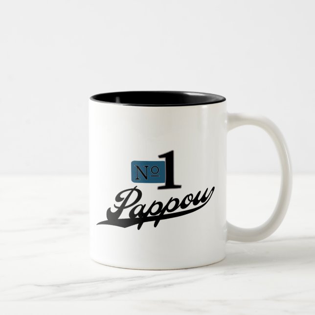 Number One Pappou Two-Tone Coffee Mug (Right)