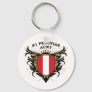 Number One Peruvian Aunt Keychain