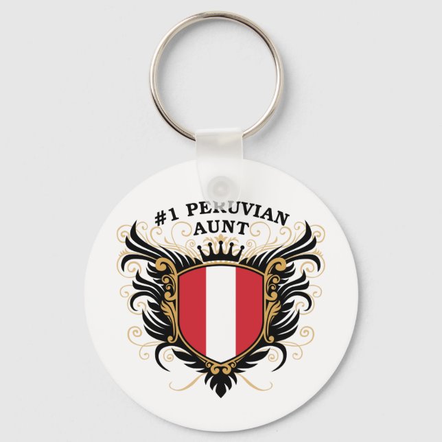 Number One Peruvian Aunt Keychain (Front)