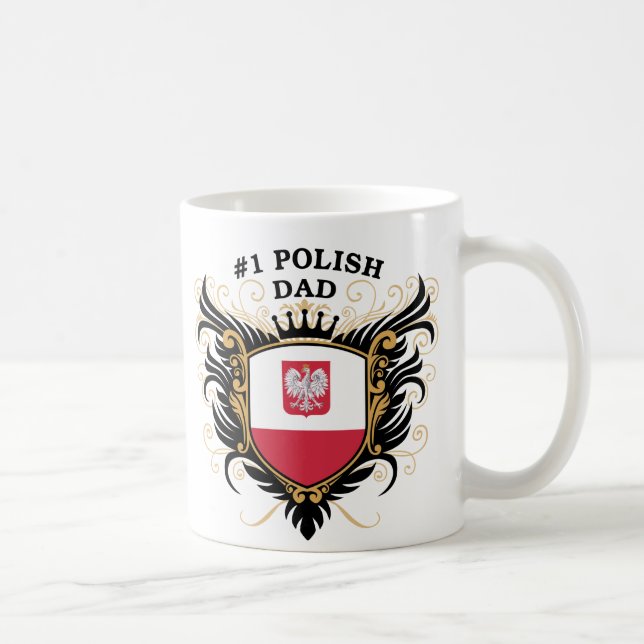 Number One Polish Dad Coffee Mug (Right)