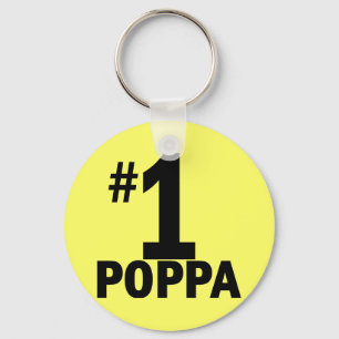 Number One Poppa Products Keychain