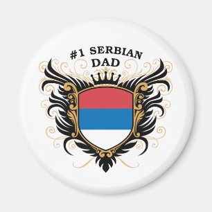 Number One Serbian Dad Magnet