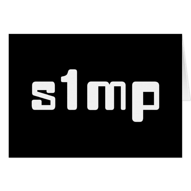 Number One Simp Card (Front Horizontal)