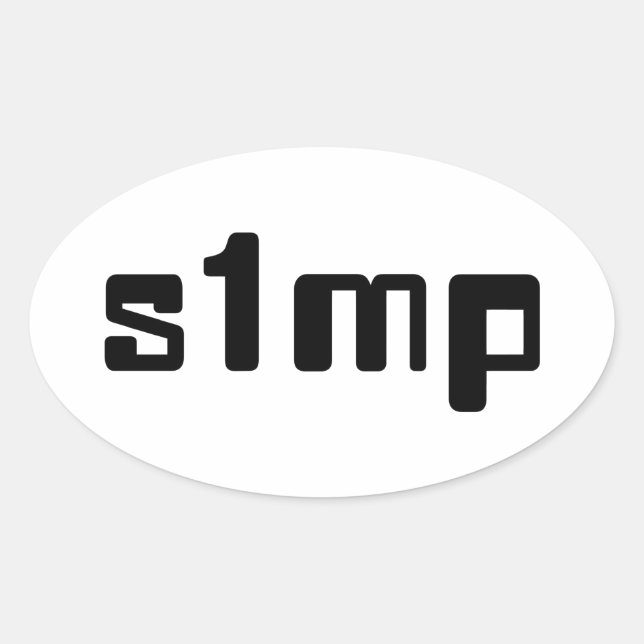 Number One Simp Oval Sticker (Front)