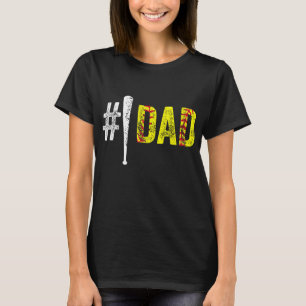 Number One Softball Dad Softball Player Dad Father T-Shirt