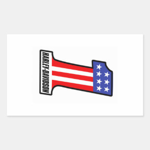 Number One Sticker, Red, White and Blue Sticker