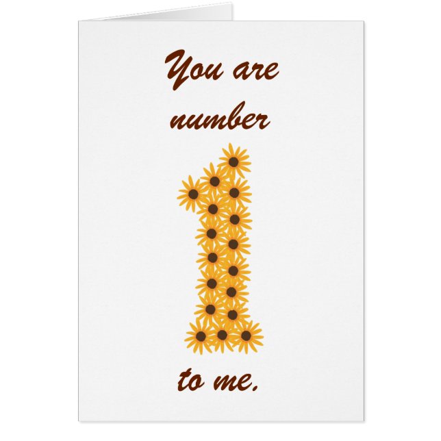 Number One Sunflowers Marriage Proposal Card (Front)