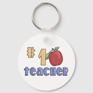 Number One Teacher Keychain