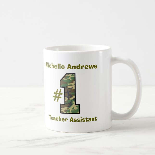 Number One Teaching or Teacher Assistant V33 Coffee Mug (Right)
