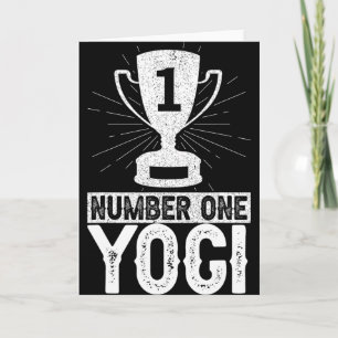 Number One Yogi Meditation Yoga Namaste Card