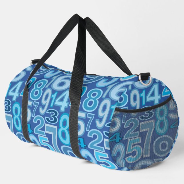 Number Pattern  Duffle Bag (Right Corner)