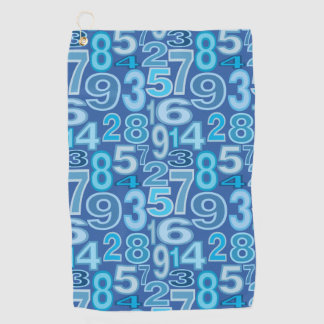 Number Pattern Golf Towel
