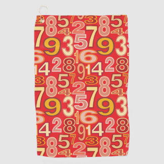 Number Pattern Golf Towel