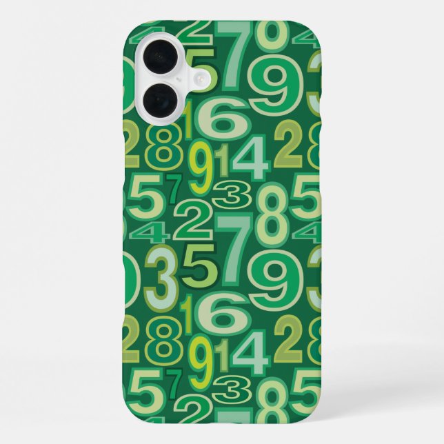 Number Pattern  iPhone Case (Back)