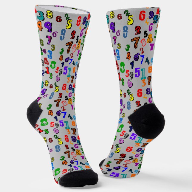 Number Pattern Socks (Angled)