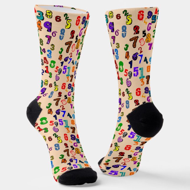 Number Pattern Socks (Angled)