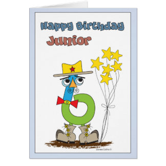 Number Six Birthday Card