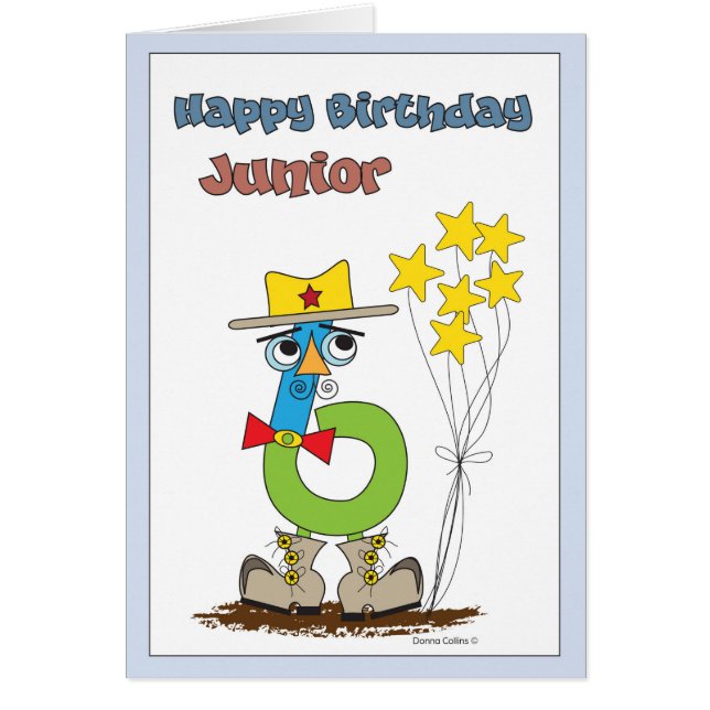 Number Six Birthday Card (Front)