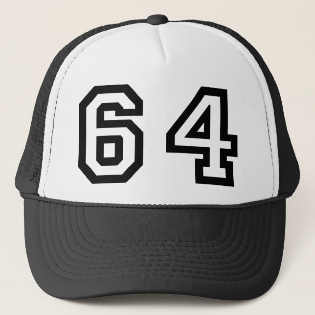 Number Sixty Four Trucker Hat (Front)