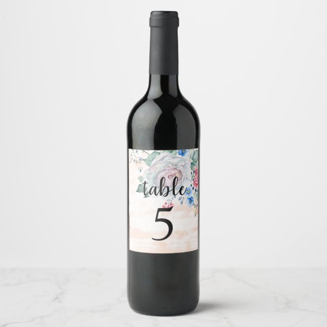 Number table Wine label. Wine Label (Front)