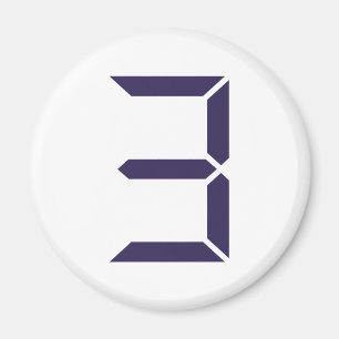 Number - Three - 3 Magnet