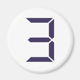 Number - Three - 3 Magnet