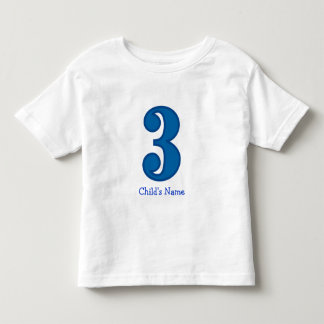 number three boy, Child's Name Toddler T-shirt
