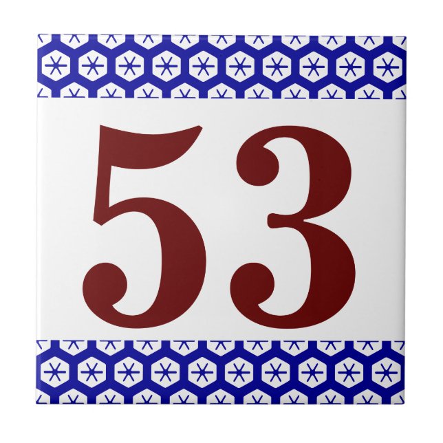 Number Tile honycomb border (Front)