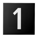 Number Tiles<br><div class="desc">Ceramic number or letter tiles.   You customize with the numbers you need for your ceramic tile or mosaic sign.  Letter tile for signs,  house numbers
White on black</div>