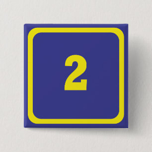 number two 2 inch square button