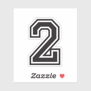 Number two 2 sporty college font